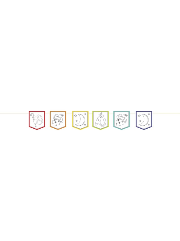 Haza Witbaard Color your own Sinterklaas Flag Line 4mtr.