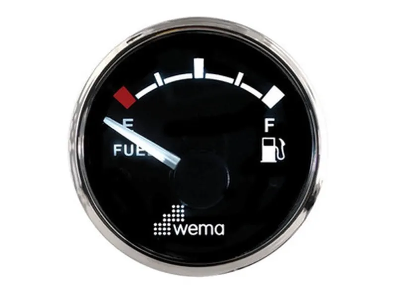 Wema drivstoffinstrument svart RF