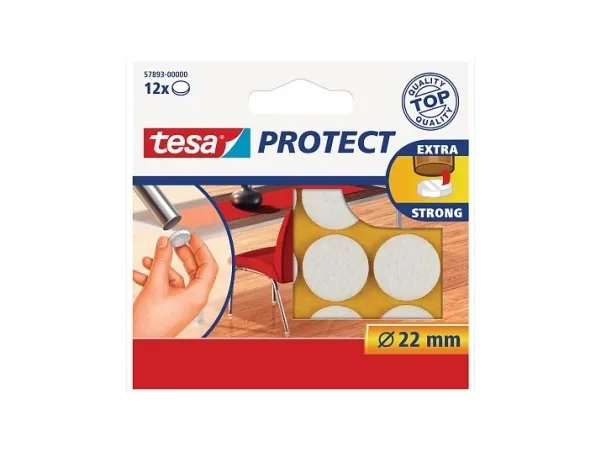 TESA 57893, Brun, Filt, Rund, 2,2 cm, 12 stk