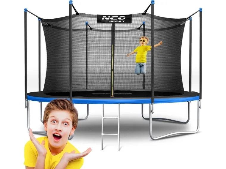 Hagetrampoline Neo-Sport NS-13W241 med innvendig nett 13 FT 404 cm