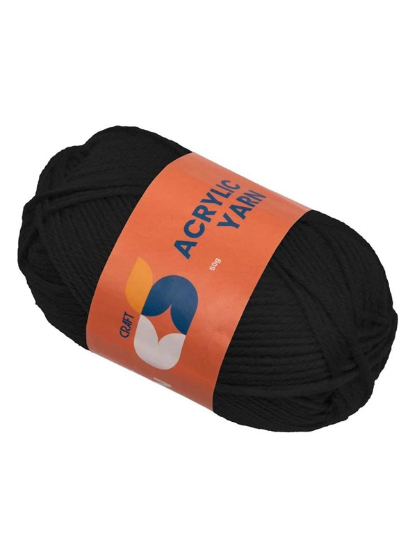 Colorations - Acrylic yarn Black 50g