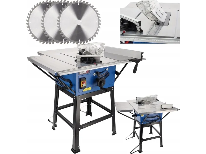 Dedra sirkelsag Tresag 2000W, tresagblad 24T, 40T, 60T