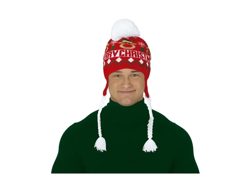 Julehue med hvide fletninger