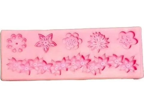Silikonformblomster og blomsterkrans
