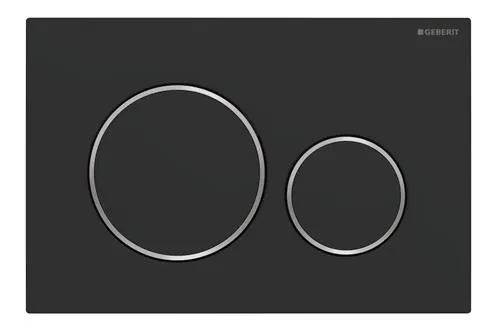 Geberit Sigma 20 betjeningsplade i mat sort/krom