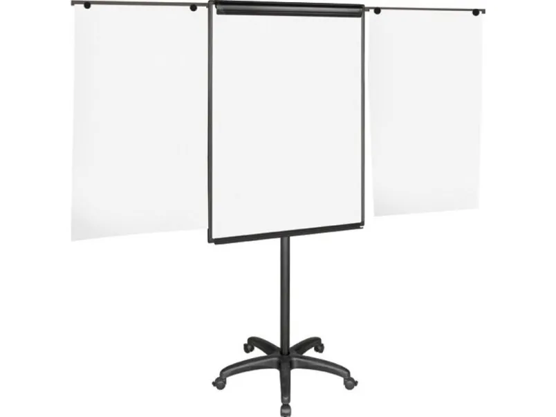 Flipchart Bi-Office mobil 70x102 cm, tavle for tørrslett, med uttrekkbare armer