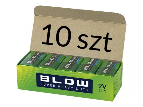 BLOW SUPER HEAVY DUTY 9V-batteri 6F22 - 10 stk