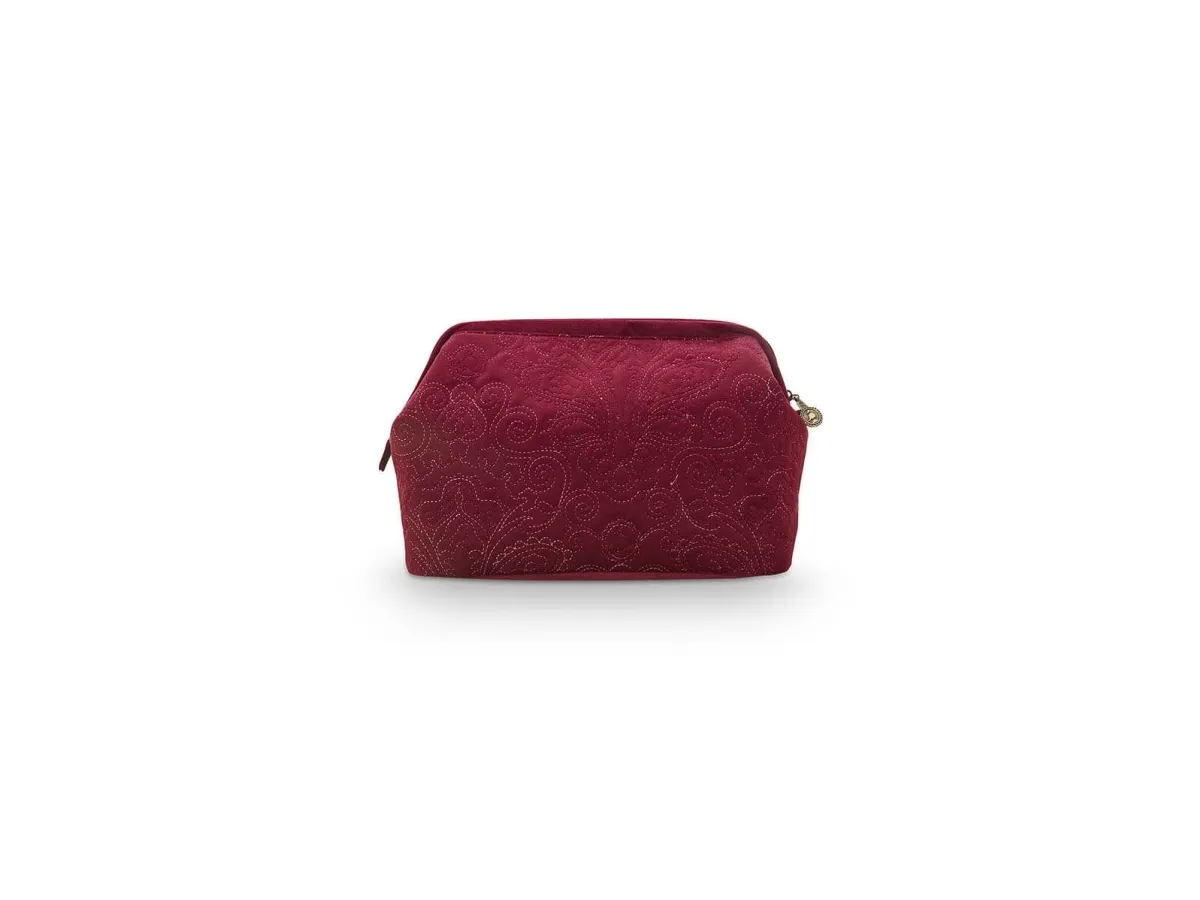PIP Studio Large Velvet Quiltey Days Red 26x18x12cm