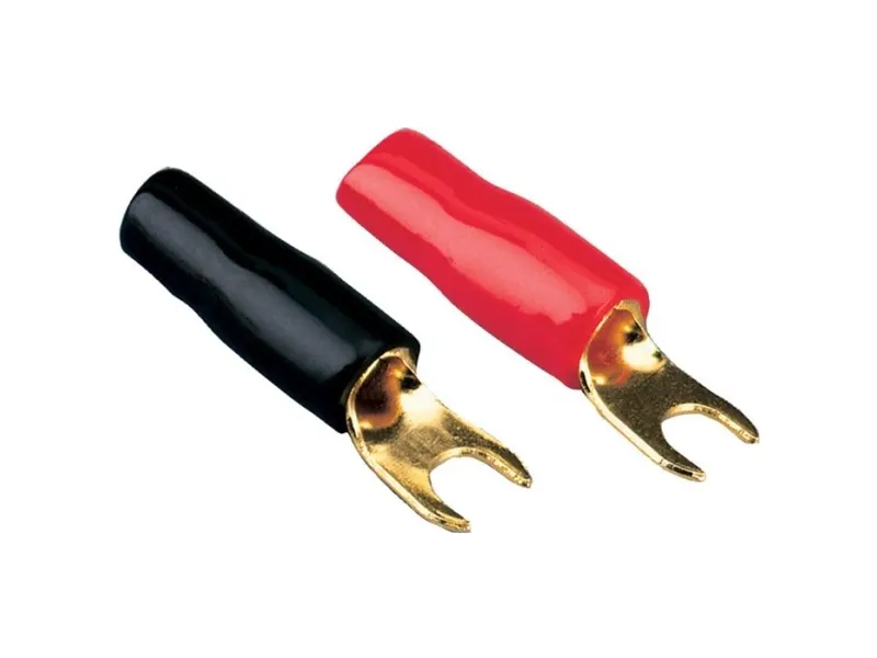 ACV rød/sort spadeterminal 20mm2 4stk