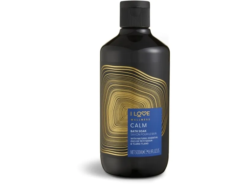 I Love Wellness CALM Bath Soak with Natural Essential Oils of Petitgrain and Ylang Ylang 500ml