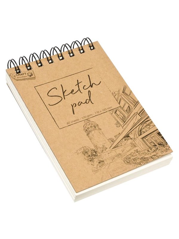Creative Craft Group Sketchpad with top spiral. 11*16.5cm.
