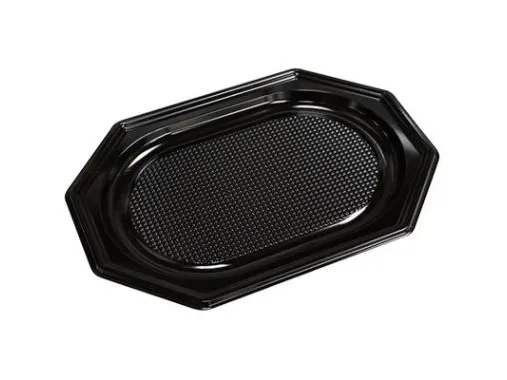 Skål 25x35 cm Liten plast PET svart lokk på 73701,10 stk/ps - (10 stk.)