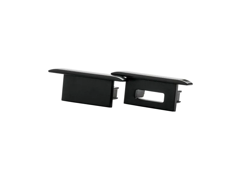 SG ARMATUREN StripLine sort endelokk innebygd kit polykarbonat (PC)