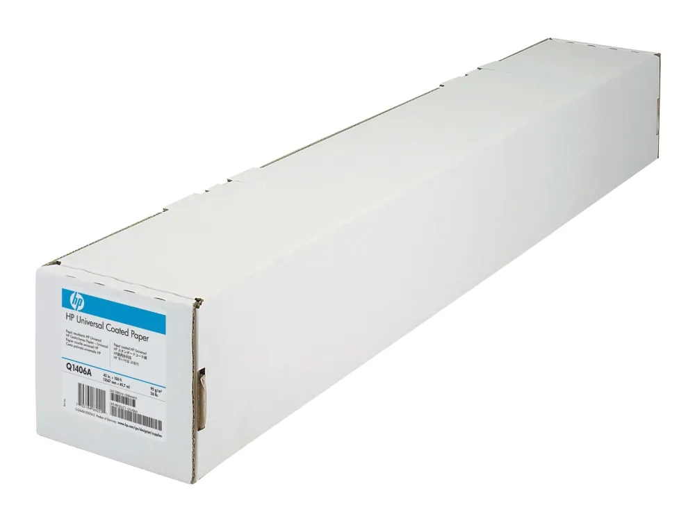 HP Universal - Trefiber - matt - belagt - 4,9 mille - sterkt hvitt - Rull (106,7 cm x 45,7 m) - 90 g/m² - 24 pund - 1 rull(er) papir - for DesignJet 45XX, 5100, L26500, T1100, T1120, T1200, T1300, T2300, T7100, T790, Z5200, Z6200