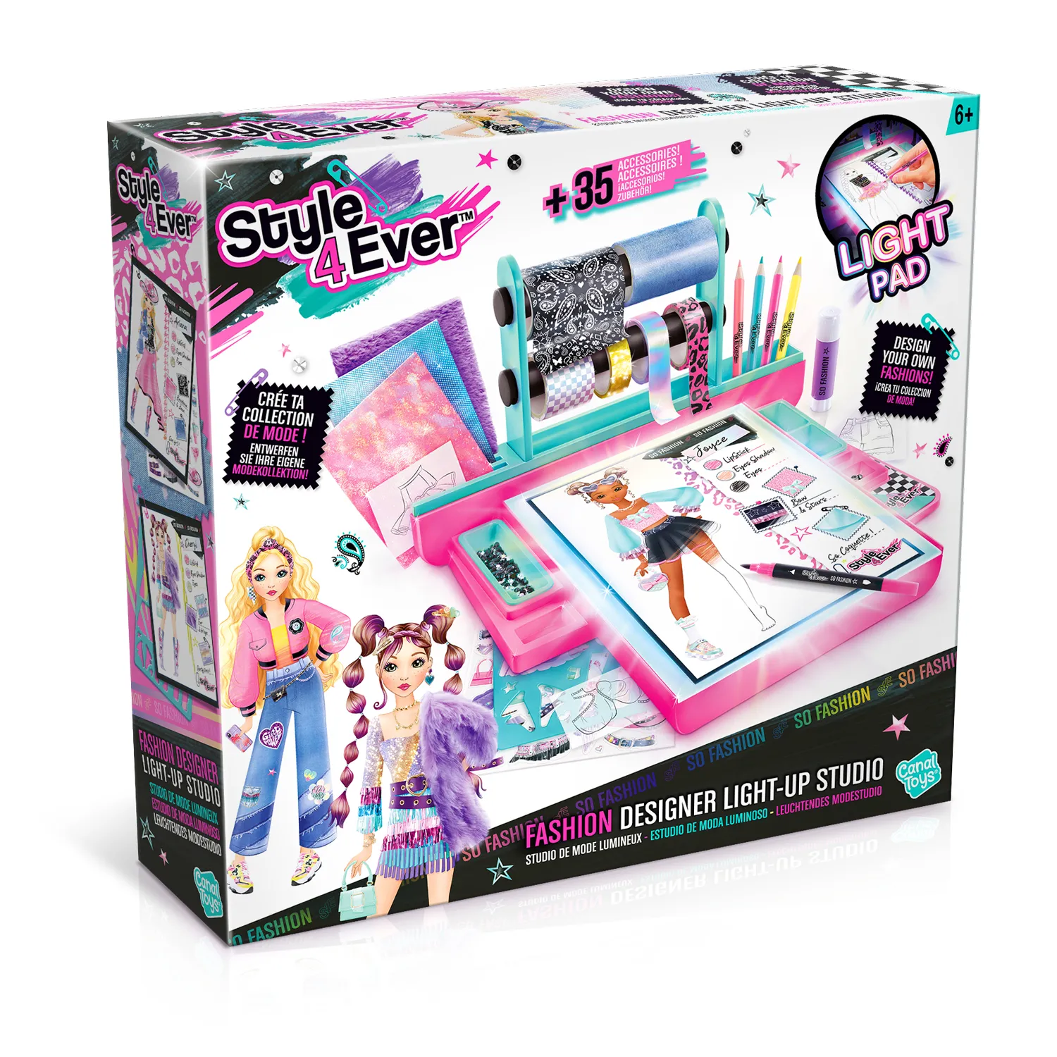 Canal Toys So Slime Fashion Designer Light-Up Studio, Motedesignsett for barn, 6 år, Flerfarget