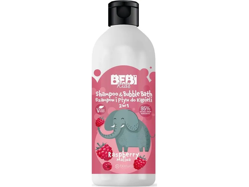 Barwa Bebi 2-i-1 sjampo og kroppsvask - Malina, 500 ml