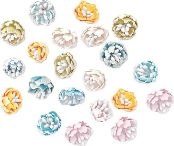Rainbow papir kamelier 1,5 cm, 21 stk