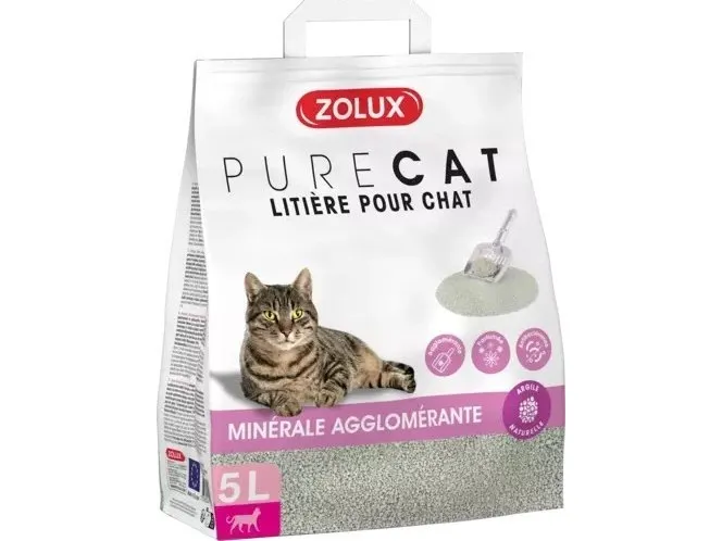 Kattekjestoff til katt Zolux Pure Cat luktfri 5 l