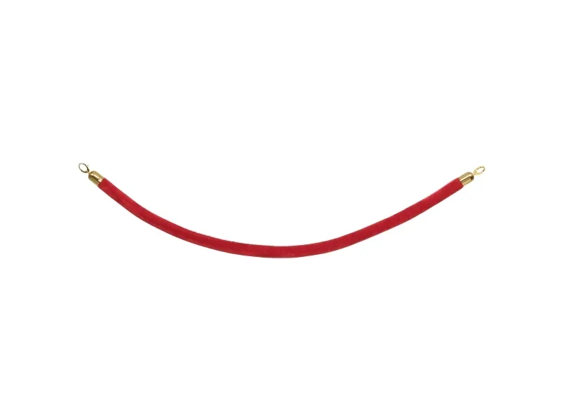Securit® Classic Gold fløjlsreb rød med kliklås i stål