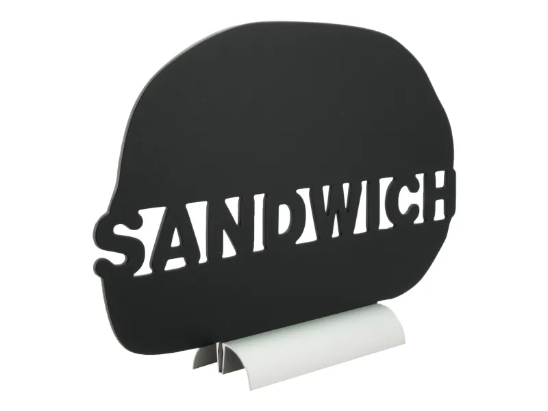 Securit® silhouet SANDWICH bordskilt med alufod