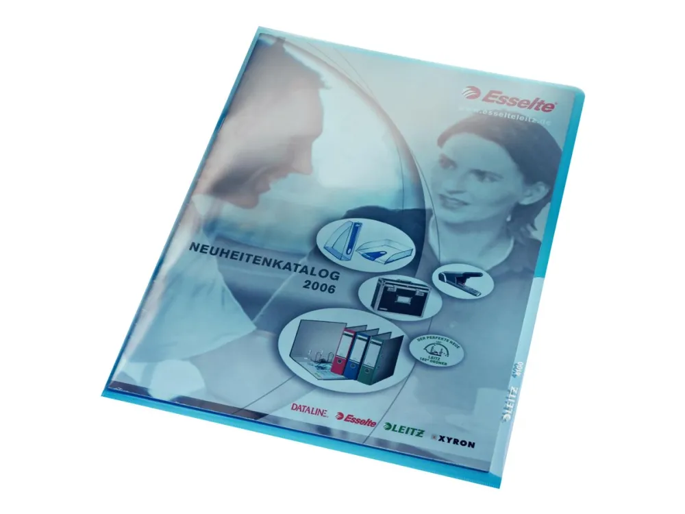 Leitz Premium - L-formet mappe - for A4 (210 x 297 mm) - kapasitet: 40 ark - gjennomsiktig blå