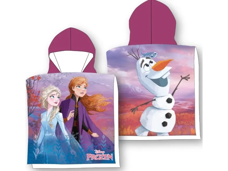 Disney Frost Poncho badehåndklæde med hætte - 100 procent bomuld