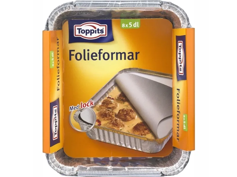 Folieformer med lokk 5dl 12stk DFP