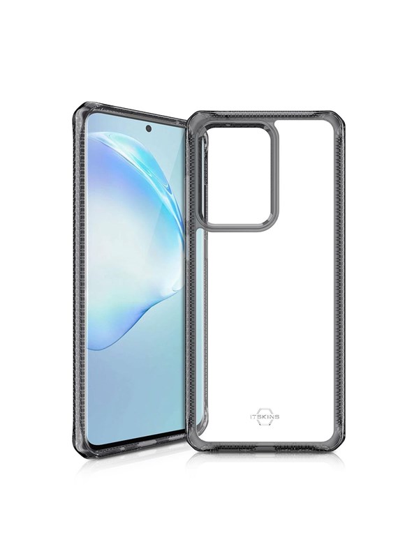 ITSKINS HYBRID CLEAR cover for Samsung Galaxy S20 Ultra 4G / 5G®. Black and transparent