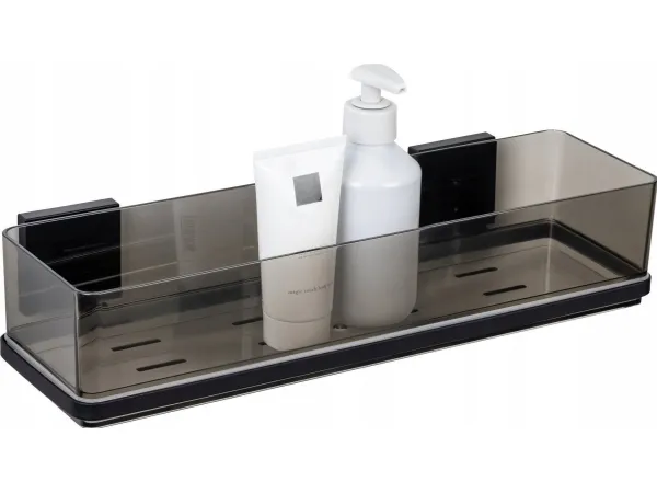 Wenko transparent baderomshylle QUADRO, montering uten boring