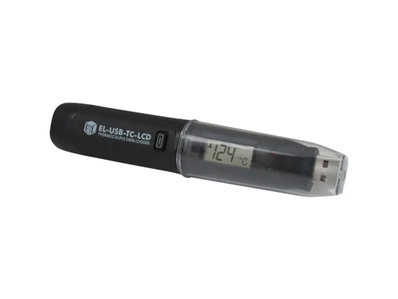 Lascar Electronics EL-USB-TC-LCD-D temperaturdatalogger, kalibrert (DAkkS), -200 til 1350 °C