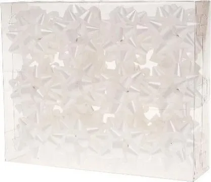 Medium matt rosett 8cm hvit (36stk) ROZETTE