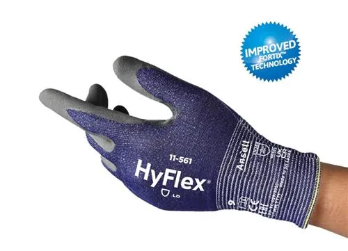 Skærehandske HyFlex 11-561 grå/blå 9