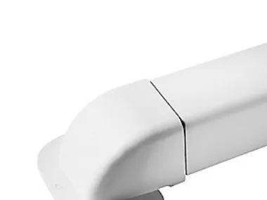T140-H vægflange - 140x90 mm, Hvid RAL 9010
