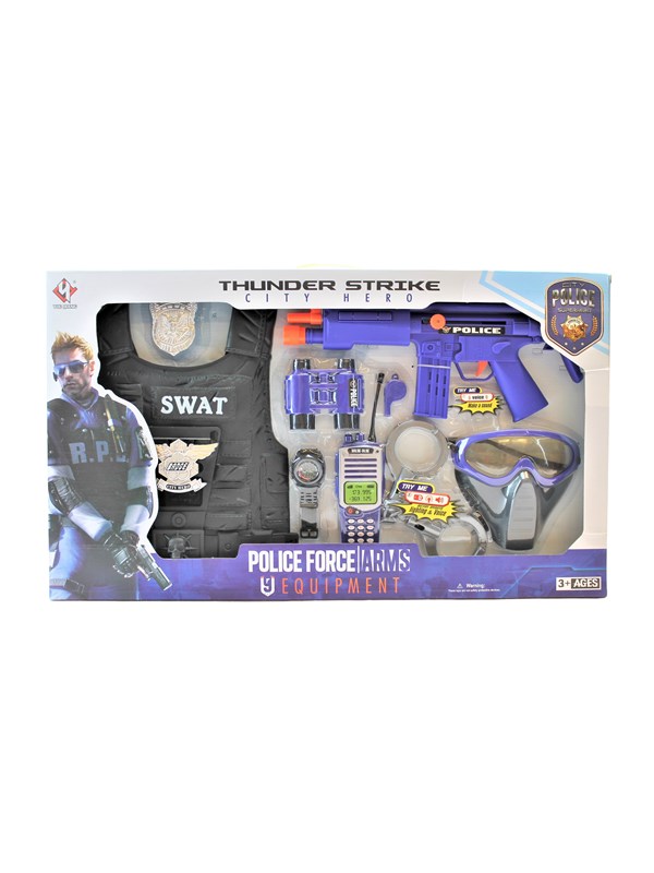 GA Toys Police toy SWAT 9 parts