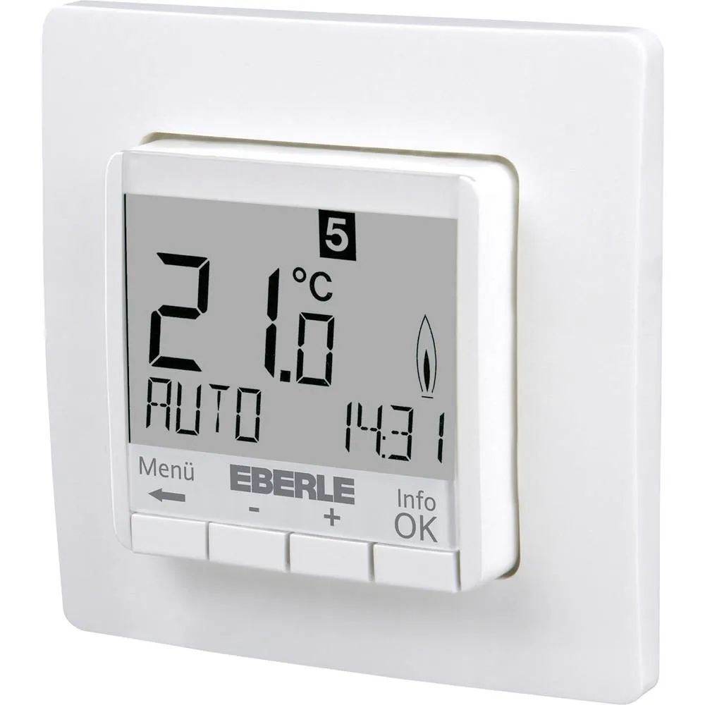 Eberle FIT 3R, Hvit, IP30, 5 - 30 °C, 0,1 °C, °C, Digitalt