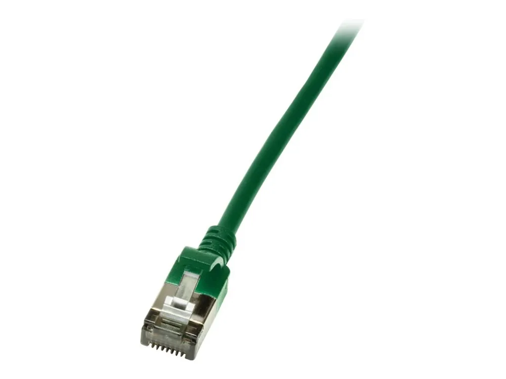 LogiLink Ultraflex SlimLine - Koblingskabel - RJ-45 (hann) til RJ-45 (hann) - 0.3 m - 3.8 mm - shielded PIMF - CAT 6a - med støvel, halogenfri, formstøpt - grønn, RAL 6029