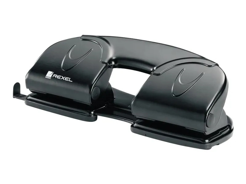 Rexel V412 - Hullstanser - 12 ark - 4 hull - metall - svart