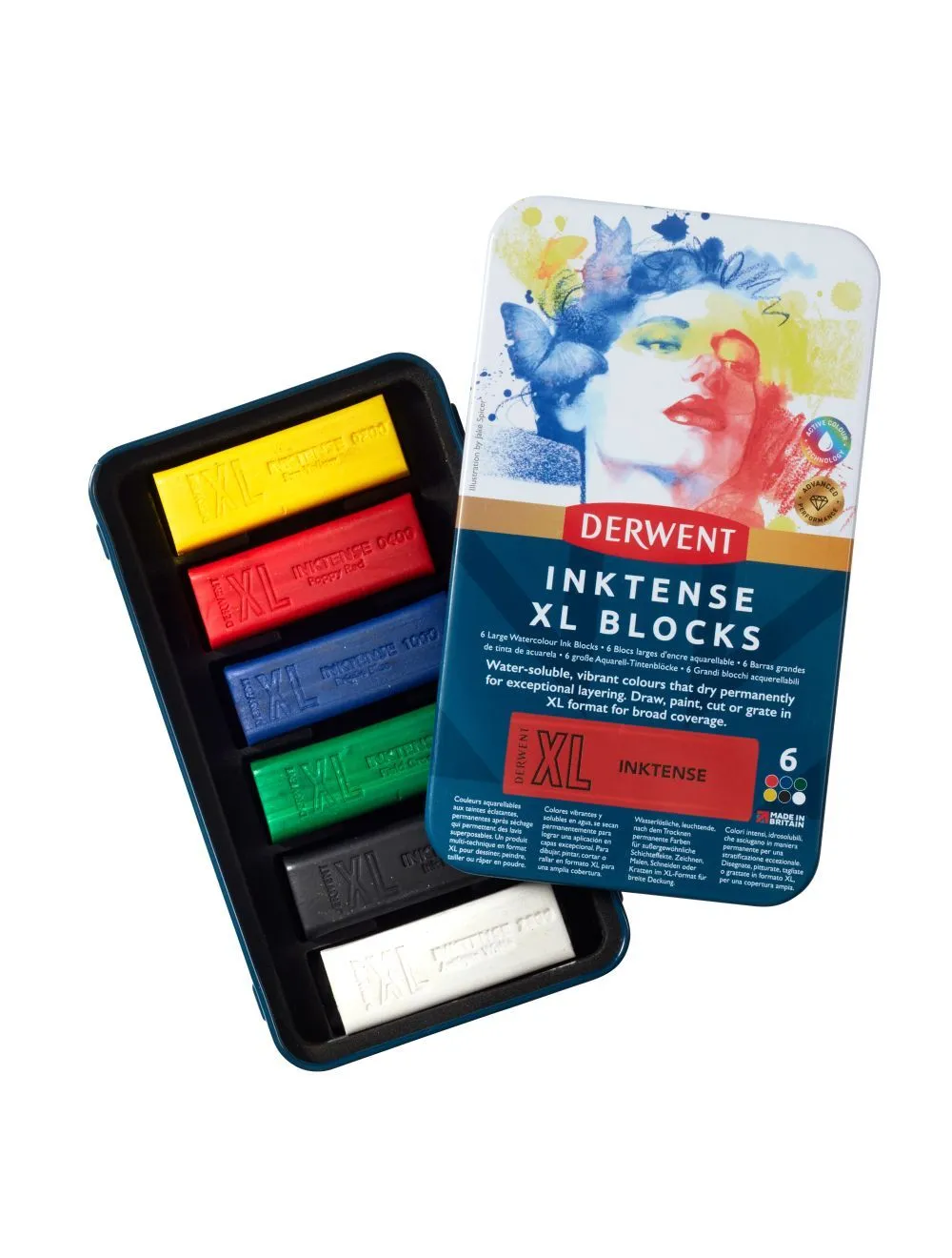 Derwent XL Inktense Blocks 6 stk tin