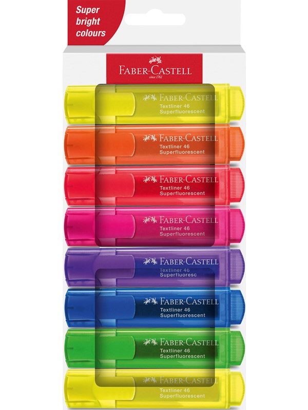 Faber-Castell Highlighter TL 46 SF wallet of 8