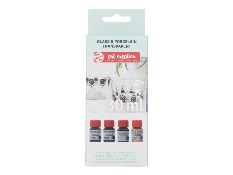 Talens Art Creation Glass & Porcelain Transparent set Blues | 4 x 30 ml