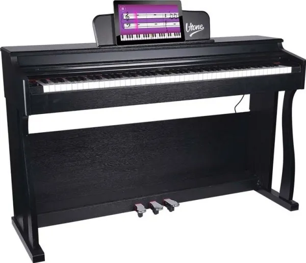 V-Tone V-TONE BL-8808 BK digitalpiano for å lære USB MIDI sortering