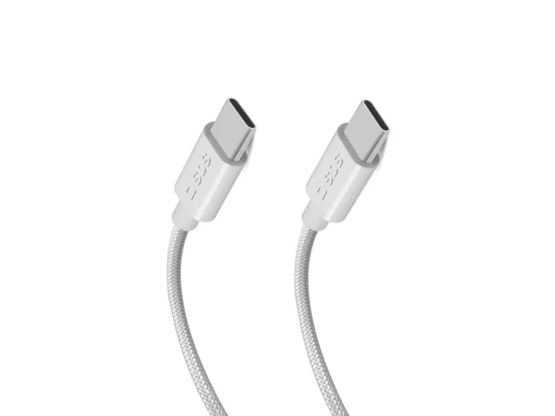 SBS TECABLETISSUETCC240G, 2 m, USB C, USB C, USB 3.2 Gen 2 (3.1 Gen 2), 10 Gbit/sek, Grå