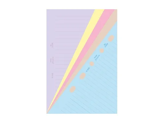Pocket Noteark Linjerede Pastel