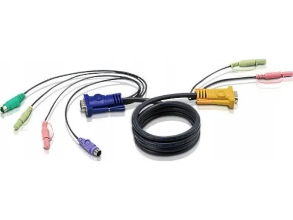 Aten ATEN 2L-5305P KVM-kabel VGA, PS/2 og lyd, svart, 5 m