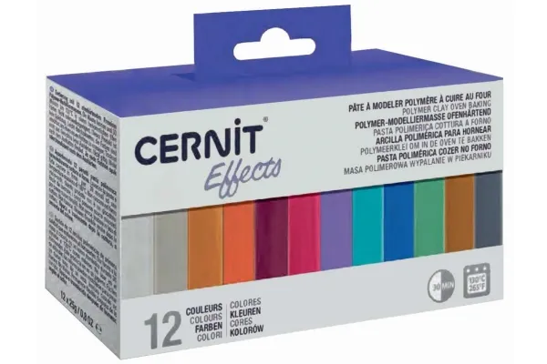 Cernit gaveeske 12x25 g, effekter