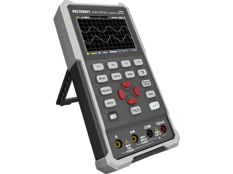 VOLTCRAFT DSO-2072H håndoscilloskop 70 MHz 2-kanal 250 MSa/s 8 kpts 8 Bit