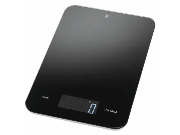 WMF 0608736040, Elektronisk kjøkkenvekt, 5 kg, 1 g, Svart, Glass, Plast, Rektangel