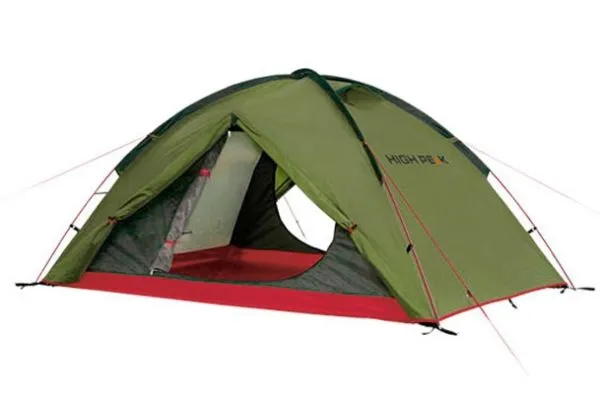 High Peak Woodpecker 3, Camping, Hard ramme, Dome/ Kuletelt, 3 person(er), Grønn, Rød