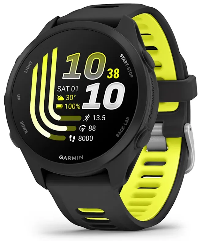 Forerunner 170 Music svart med svart/Amp Yellow-rem