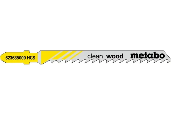 Metabo 623962000, Stikksagblad, Sponplate, Fibre board, Løvtre, Mykt tre, High Carbon Steel (HCS), Grå, Gult, 7,4 cm, 4 mm